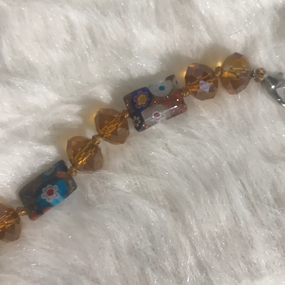 “MILLEFIORIl” Vintage Multicoloured Venetian Glass Necklace. - Picture 7 of 9
